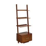 HIGHBOY American Heritage Ladder Bookcase with File Drawer; Cherry - 69 x 15.75 x 24.75 in. HI709378